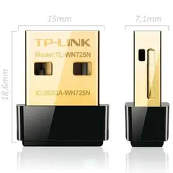 کارت شبکه USB بی‌ سیم N150 Nano تی پی-لینک مدل TL-WN725N