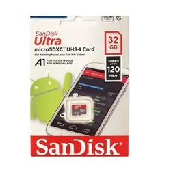 مموری میکرو سن دیسک مدل UHS-I كلاس 10 سرعت 120MB/S ظرفیت 32GB