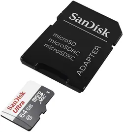 مموری میكرو سن دیسک مدل UHS-I كلاس 10 سرعت 100MB/S ظرفیت 64GB