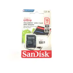 مموری میكرو سندیسک مدل UHS-I كلاس 10 سرعت 80MB/S ظرفیت 16GB