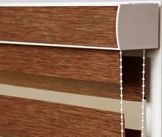 پرده زبرا - رنگ قهوه ای طرح چوب كد106