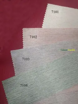 پرده زبرا رنگ سفید طرح چوب کد 7100