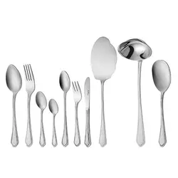 سرویس قاشق و چنگال 98 پارچه ناب استیل مدل ونیز - فروشگاه اینترنتی تهران آفر