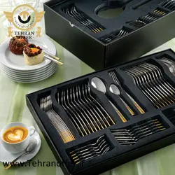 سرویس قاشق و چنگال 98 پارچه ناب استیل مدل ونیز - فروشگاه اینترنتی تهران آفر