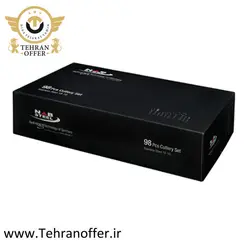 سرویس قاشق و چنگال 98 پارچه ناب استیل مدل ونیز - فروشگاه اینترنتی تهران آفر