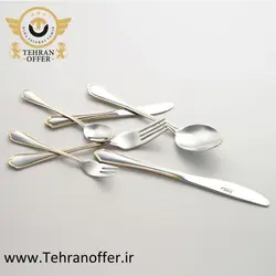 سرویس قاشق و چنگال 86 پارچه ناب استیل مدل ونیز - فروشگاه اینترنتی تهران آفر
