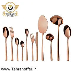 سرویس قاشق و چنگال 86 پارچه ناب استیل مدل فلورانس