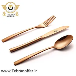 سرویس قاشق و چنگال 86 پارچه ناب استیل مدل فلورانس