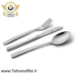سرویس قاشق و چنگال 86 پارچه ناب استیل مدل فلورانس