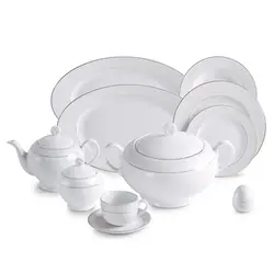 سرویس غذاخوری 102 پارچه چینی زرین مدل سپید صدف | تهران آفر