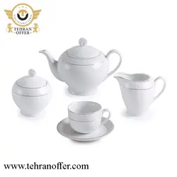 سرویس غذاخوری 102 پارچه چینی زرین مدل سپید صدف | تهران آفر