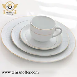 سرویس غذاخوری 102 پارچه چینی زرین مدل سپید صدف | تهران آفر