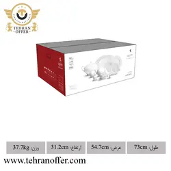 سرویس غذاخوری 102 پارچه چینی زرین مدل سپید صدف | تهران آفر