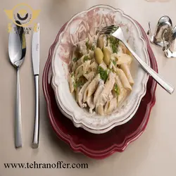 قاشق و چنگال غذاخوری ناب استیل مدل فلورانس - فروشگاه اینترنتی تهران آفر