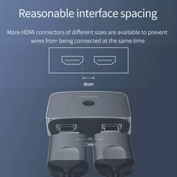 سوئیچ و اسپلیتر 1 به 2 Xiaomi Hagibis HDMI مدل HD0201