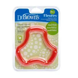 دندانگیر نوزاد دکتر براون طرح ۶ضلعی قرمز Dr Browns - بدو نی نی