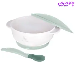 ظرف غذا چسبان و قاشق حرارتی کیکابو ا Kikkaboo Suction Bowl with Spoon - بدو نی نی