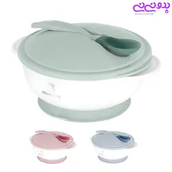 ظرف غذا چسبان و قاشق حرارتی کیکابو ا Kikkaboo Suction Bowl with Spoon - بدو نی نی