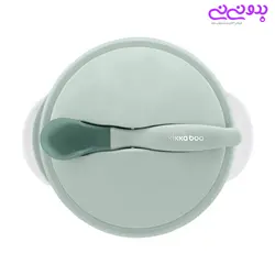 ظرف غذا چسبان و قاشق حرارتی کیکابو ا Kikkaboo Suction Bowl with Spoon - بدو نی نی