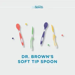 قاشق 4 عددی سیلیکونی دکتر براونز | Dr Brown's - بدو نی نی