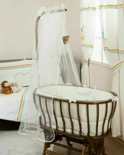 تخت و گهواره چوبی نوزاد بی بی هوم baby hom