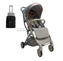 کالسکه دسته چمدانی baby4life مدل TR18 رنگ silver pink