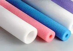 فوم عایق لوله ای سفید فوم پلی اتیلن و فوم لوله پنج لایه و فوم نیوپایپ جهت لوله های سبز