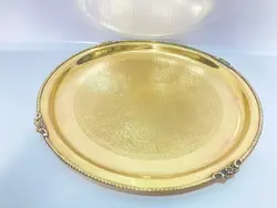 سینی برنجی هندی بدون دسته 35 سانت