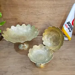 ست پذیرایی برنجی هندی طاووس لبه قلعه