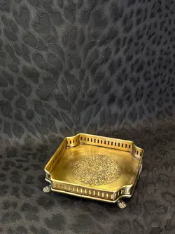 ظرف خرما خوری برنجی هندی آنتیک