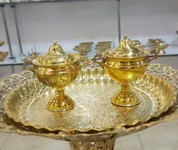 قندان ورقی پایه بلند ساده