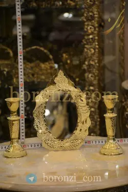 آینه و شمعدان برنجی طرح 5