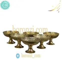 کاسه آجیل خوری برنجی پایه دار