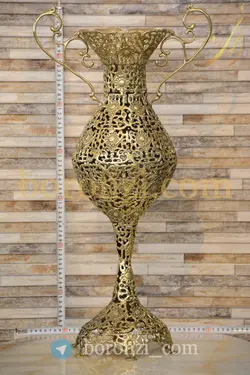 گلدان برنزی توری دسته دار