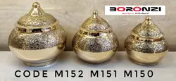 قندان برنزی مدل تخم مرغی هندی