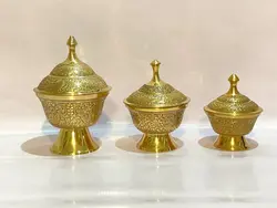 قندان برنجی هندی طرح طاووس بزرگ