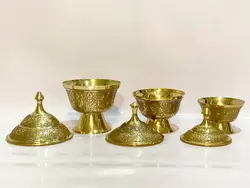 قندان برنجی هندی طرح طاووس بزرگ