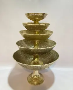 ست پذیرایی برنجی هندی لبه ریز