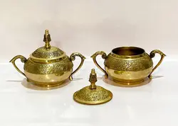 قندان دسته دار برنجی 4 اینچ