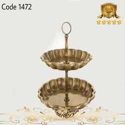 ظرف ۲ طبقه برنجی هندی کد ۱۴۷۲