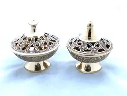 قندان برنجی درب دار قلمزنی 2111