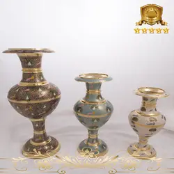 گلدان برنجی کشمیری کد ۱۱۰۵-۱۱۰۶-۱۱۰۷