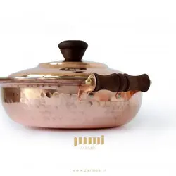 ماهیتابه مسی درب دار زرمس