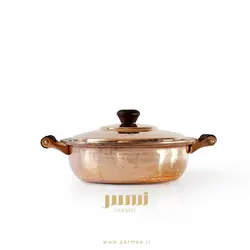 ماهیتابه مسی درب دار زرمس