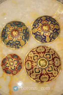 سپر و شمشیر برنجی هندی متوسط