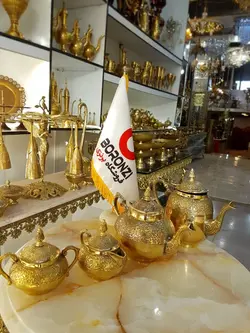 سرویس چهار تیکه صبحانه خوری برنجی هندی