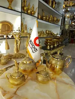 سرویس چهار تیکه صبحانه خوری برنجی هندی