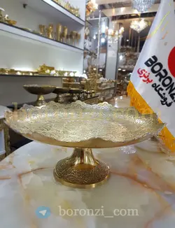 شیرینی خوری برنجی طاووس هندی