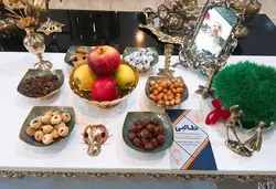 هفت سین برنجی هندی مینا طرح 7