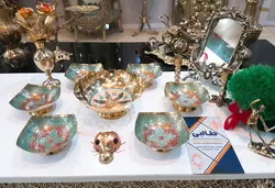 هفت سین برنجی هندی مینا طرح 7